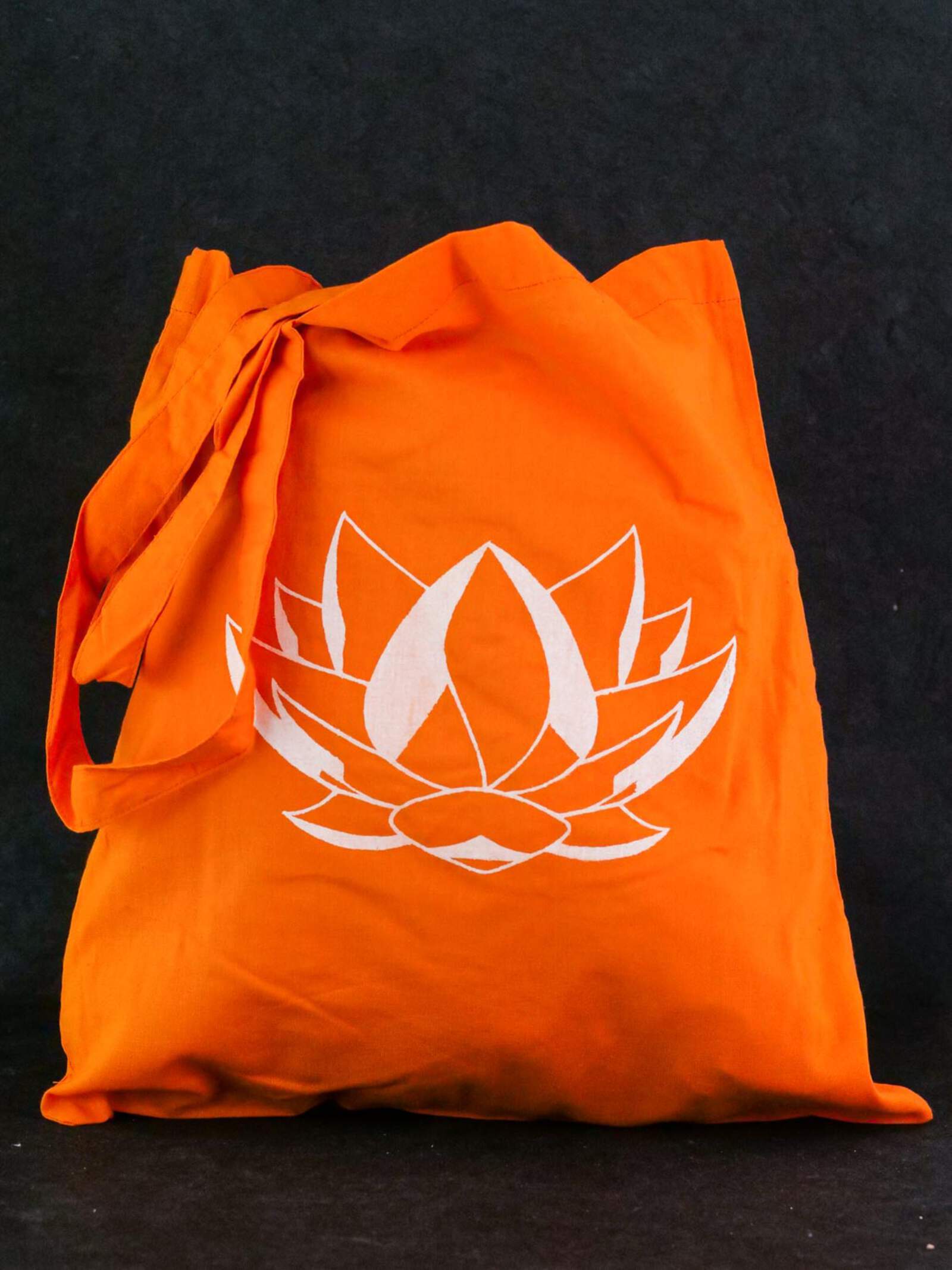 Tragebeutel 'Lotusblume' Orange/Weiss