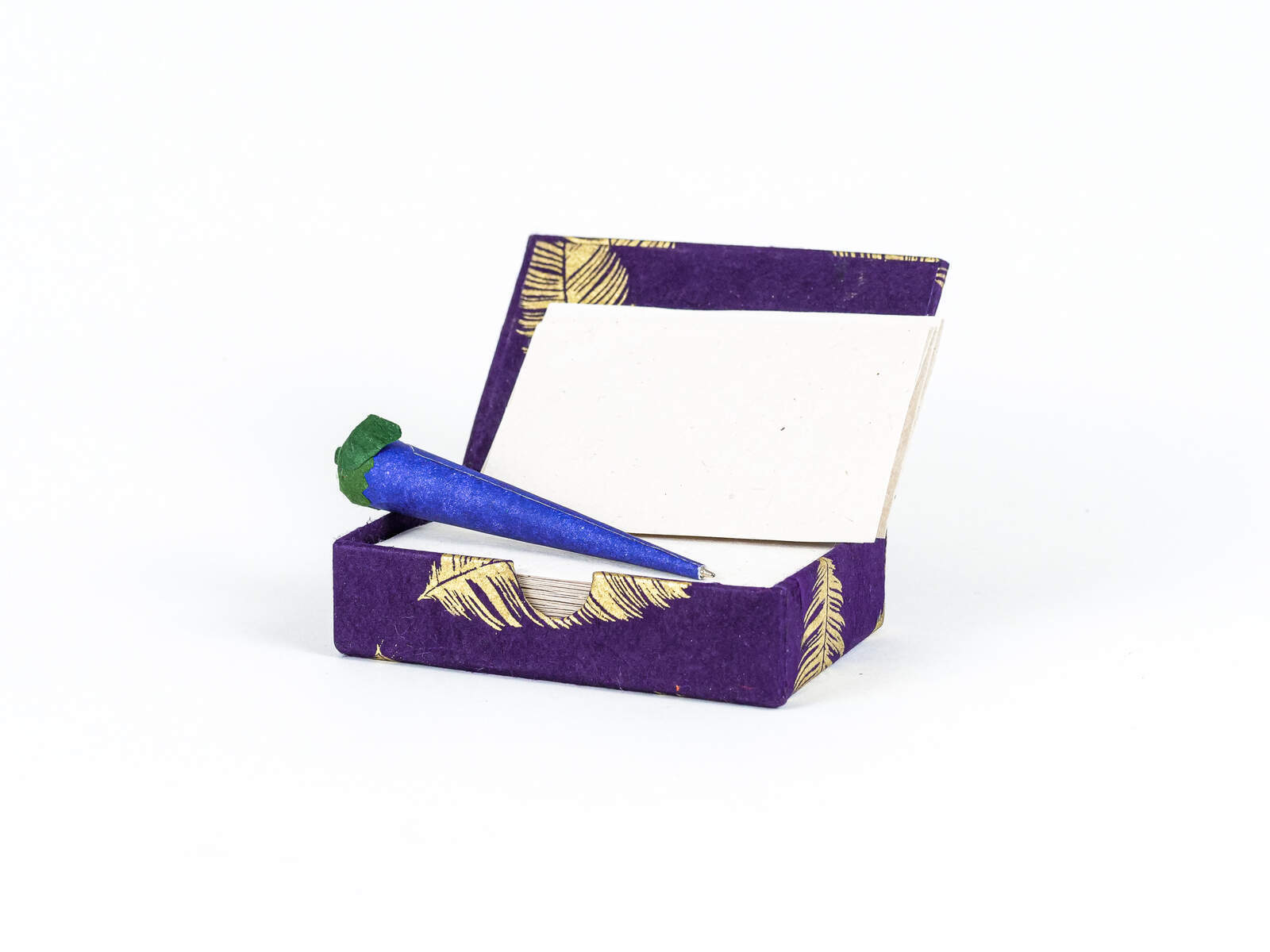 Zettelbox mit Stift 'Muster' 