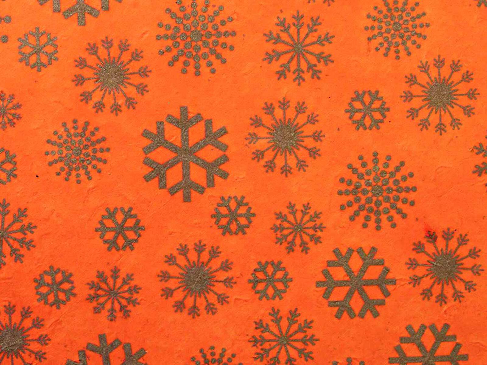 Geschenkpapier 'Snowflakes' Orange