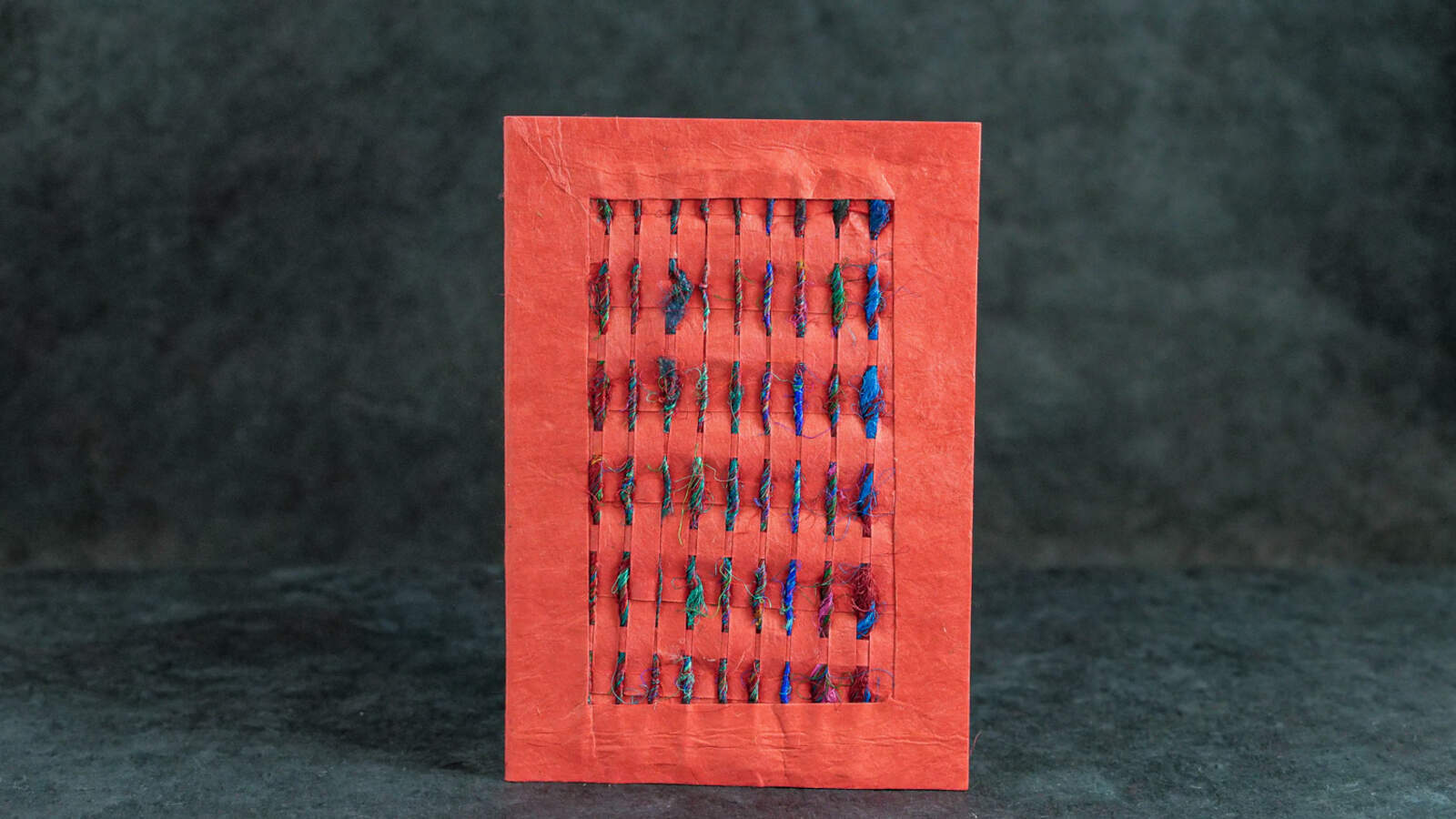 Briefkarte 'Silk' Rot