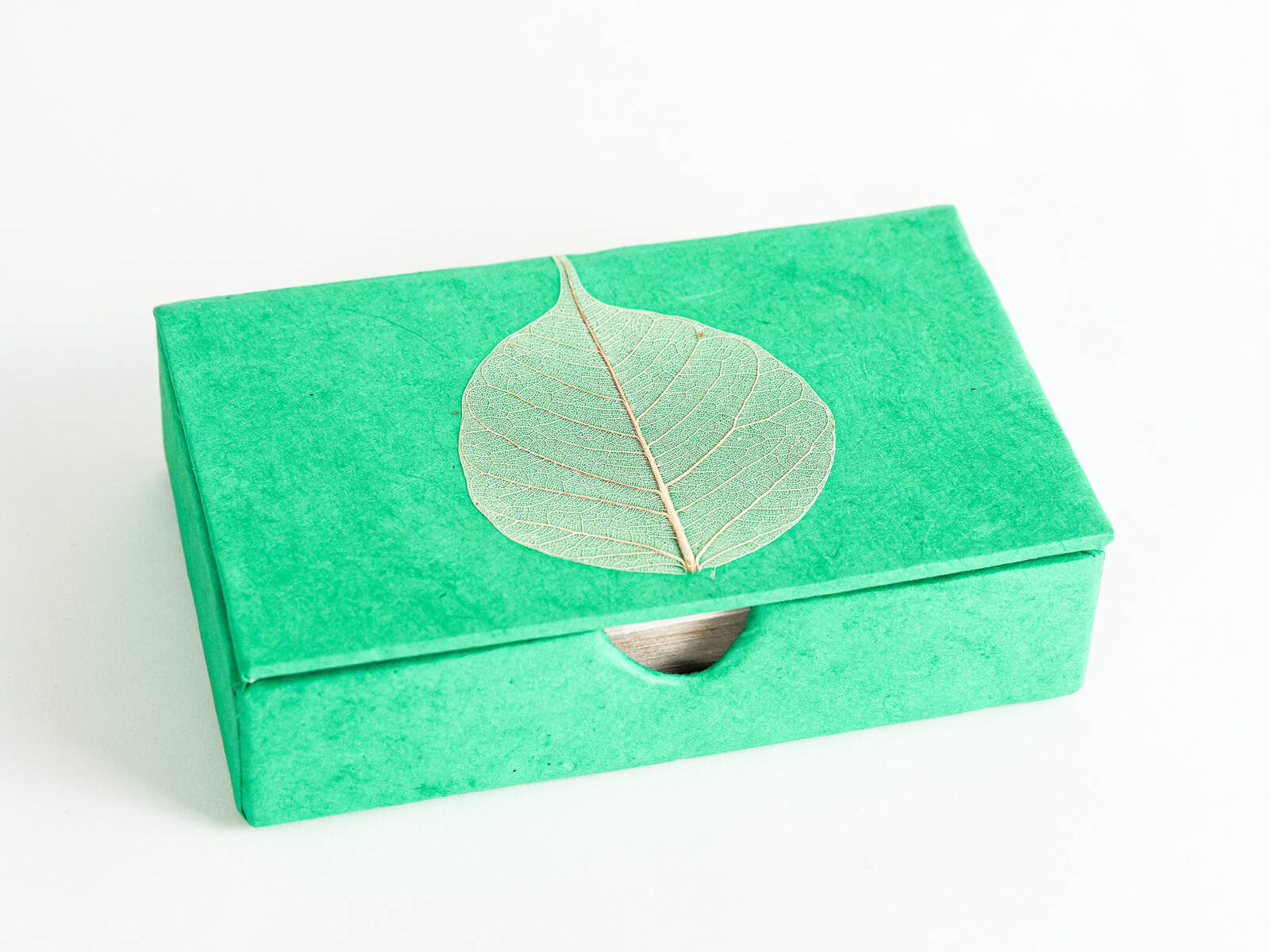 Zettelbox  mit Stift 'Banyan' Grün