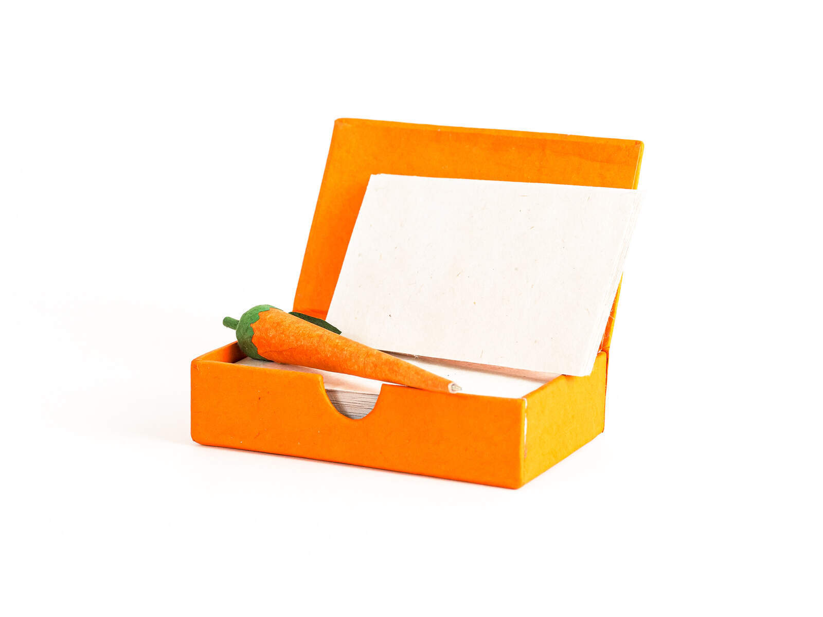 Zettelbox mit Stift 'Banyan' Orange