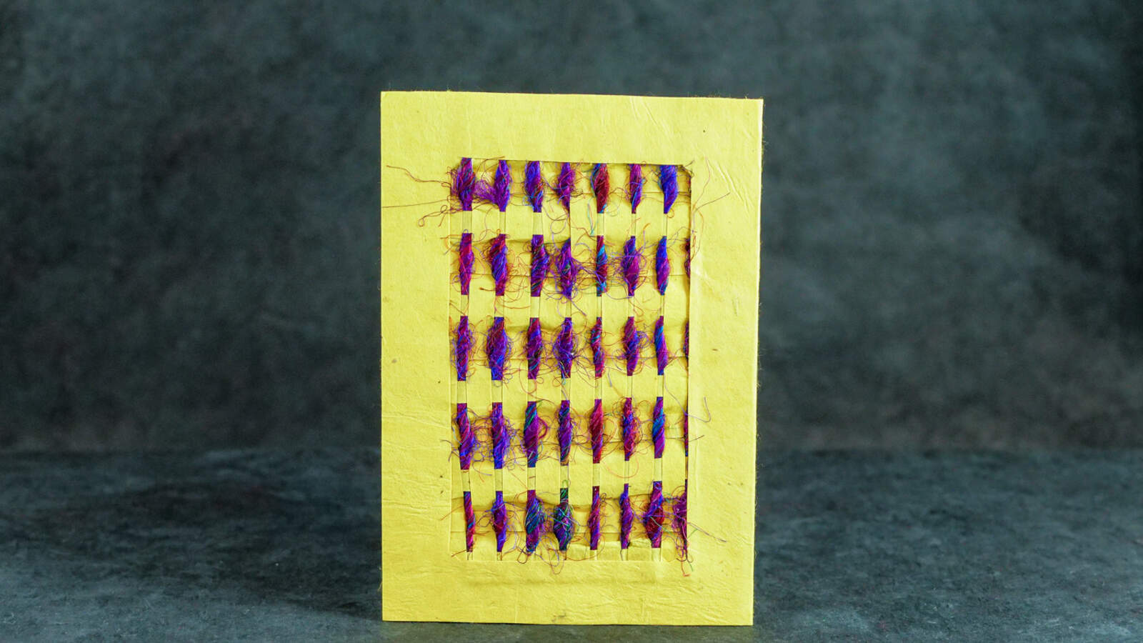 Briefkarte Silk Gelb