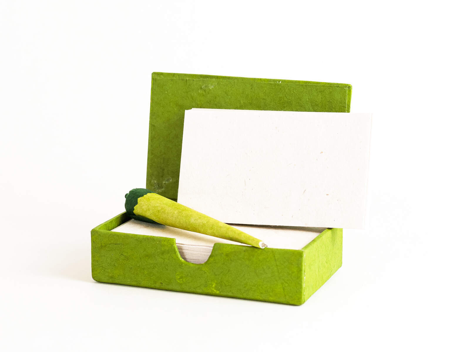 Zettelbox mit Stift 'Banyan' Hellgrün