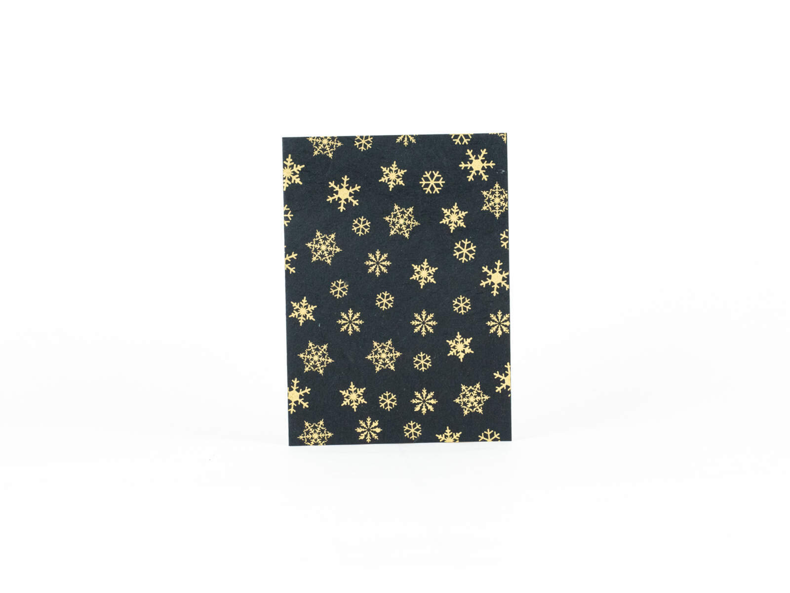 Briefkarte 'Snowflakes' Schwarz