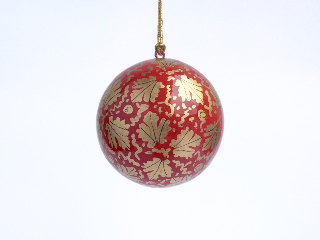 Weihnachtskugel 'Weinblatt'