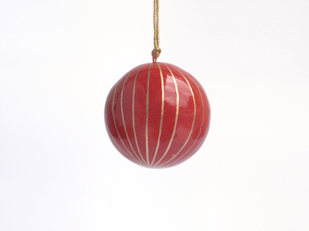 Weihnachtskugel 'Gestreift'