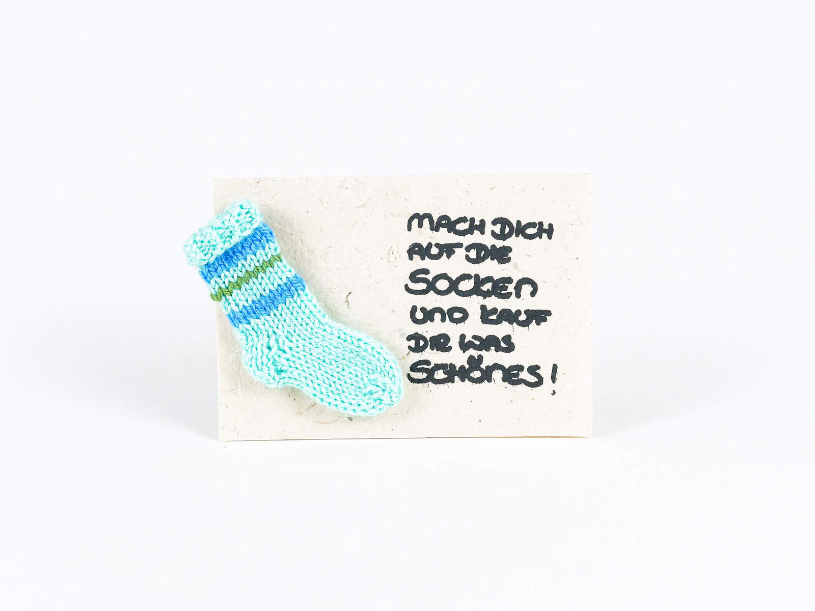 Briefkarte 'Socke'
