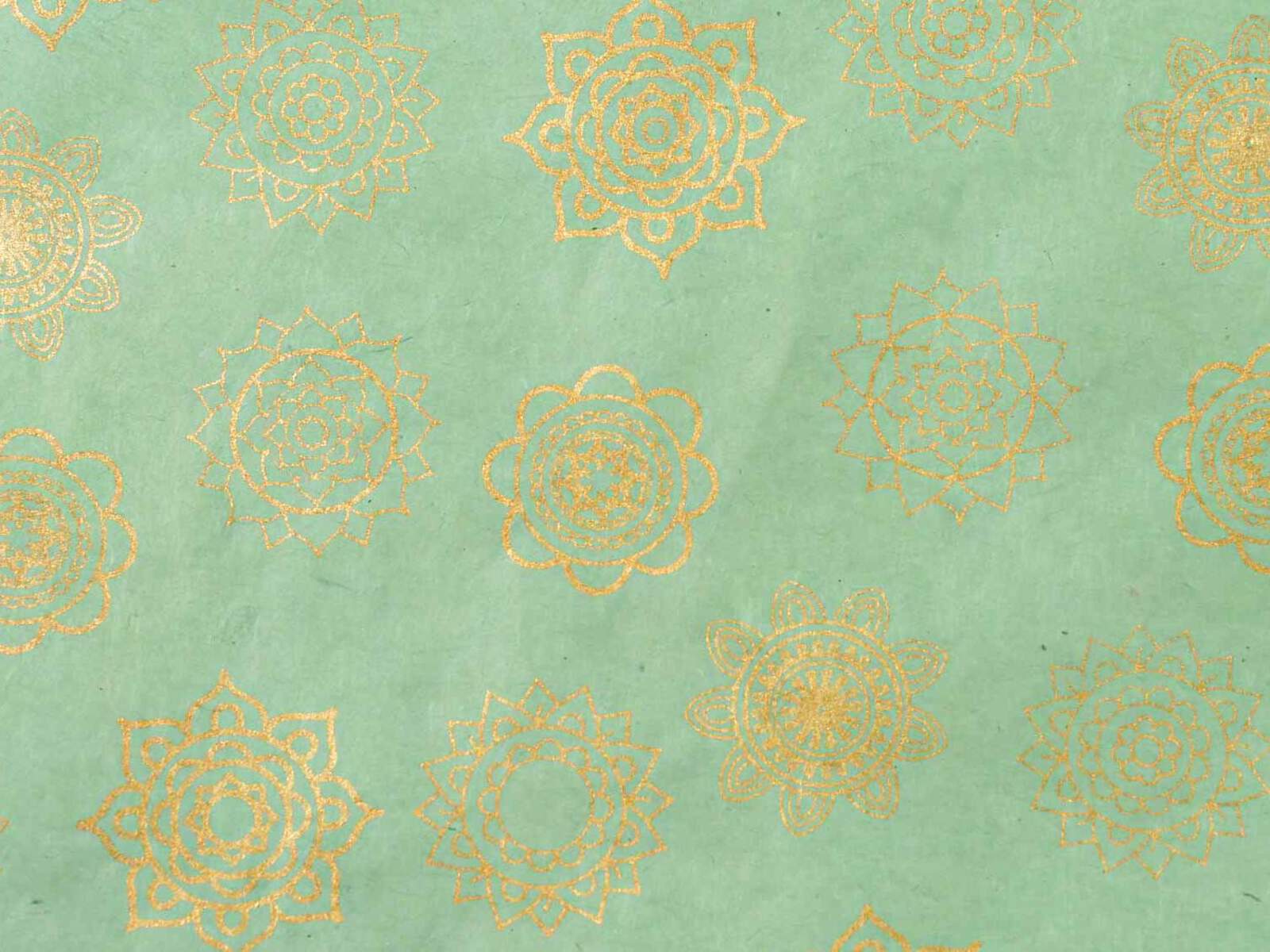 Geschenkpapier Pastell 'Mandala' Mint