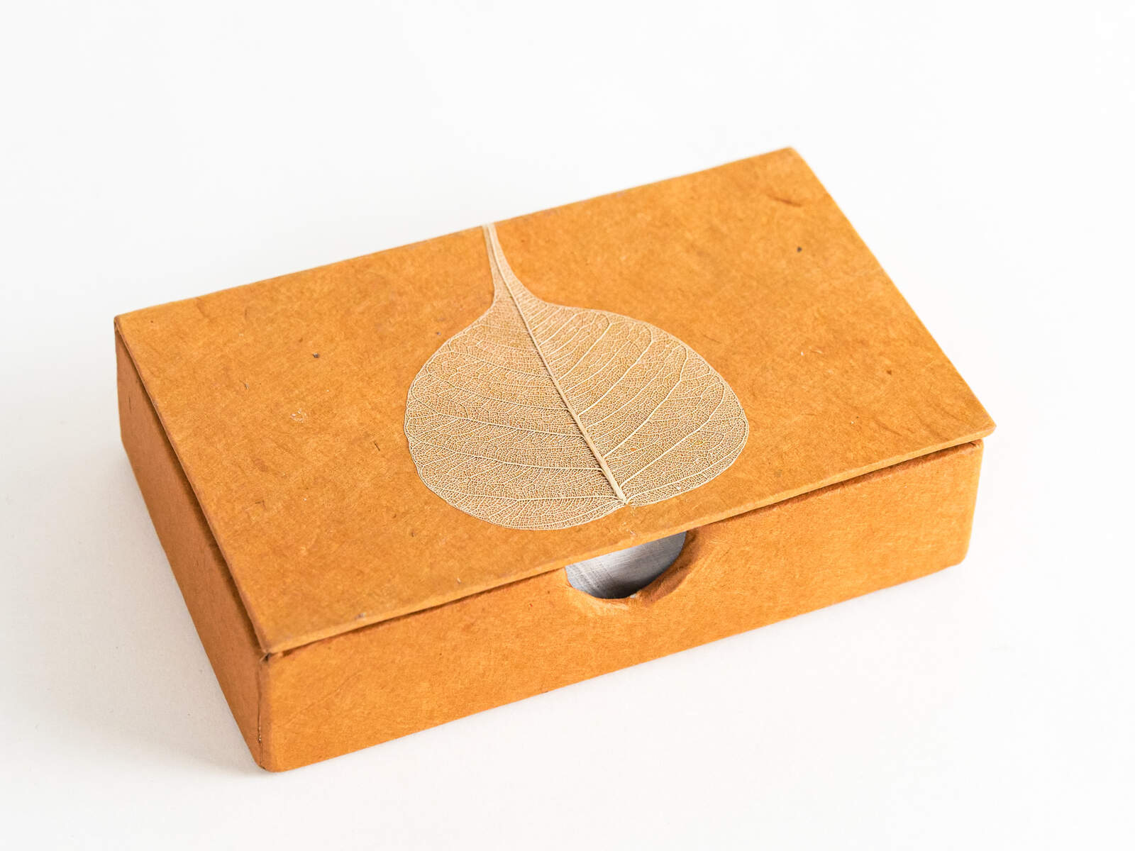 Zettelbox mit Stift 'Banyan' Orange