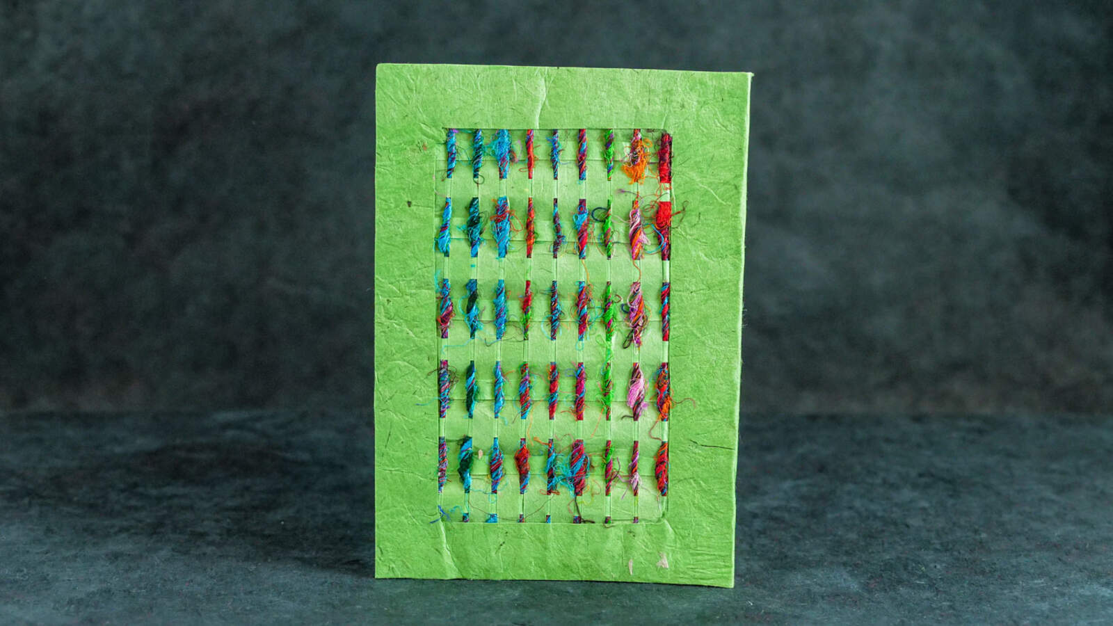 Briefkarte 'Silk' Hellgrün