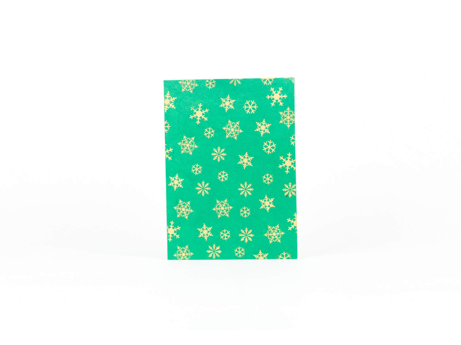 Briefkarte 'Snowflakes' Dunkelgrün